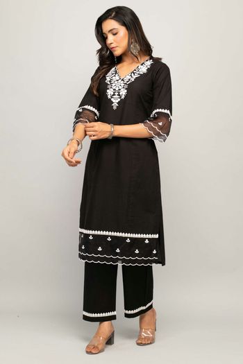 Cotton Kurti with Embroidery work KR054113495