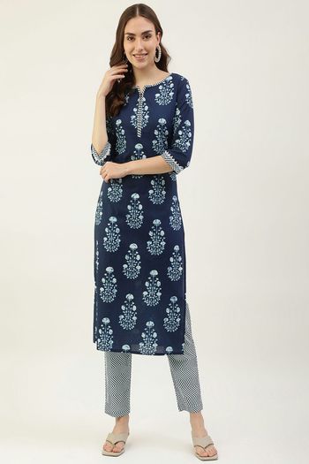 Cotton Kurti with Printed work KR054113510