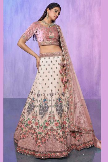 Georgette Lehenga with Heavy Embroidery work LD054113566