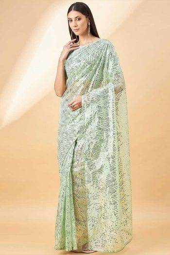 Georgette Saree with Sequance Embroidery work SR054113580