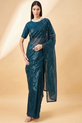 Georgette Saree with Sequance Embroidery work SR054113581