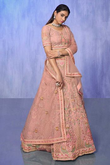 Blue Thread Work Sangeet Lehenga Choli