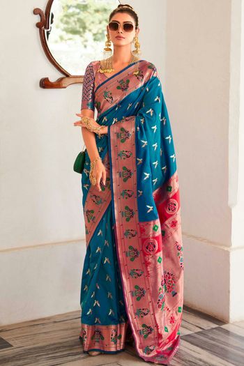 Pure Heavy Silk Sarees With Woven Zari Work SR01353259