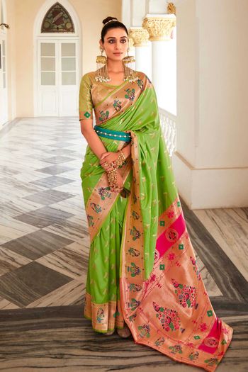 Pure Heavy Silk Sarees With Woven Zari Work SR01353257