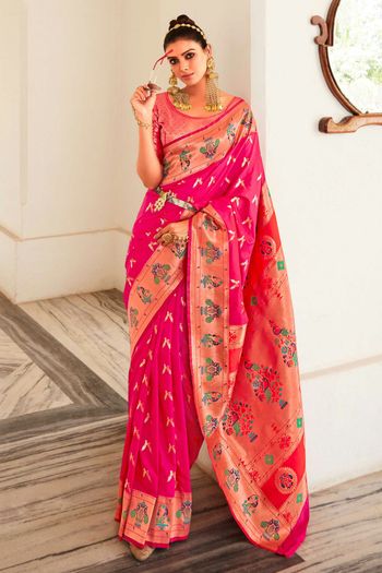 Pure Heavy Silk Sarees With Woven Zari Work SR01353256