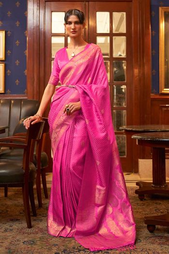 Pure Satin Silk Saree with Woven work SR01353298