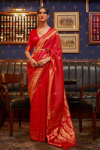 Pure Satin Silk Saree with Woven work SR01353299