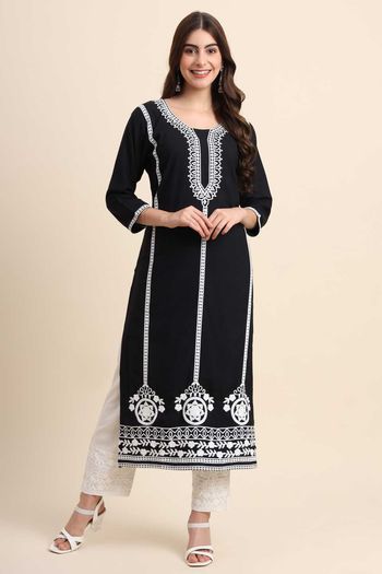 Rayon Kurti with Embroidery work KR054113496