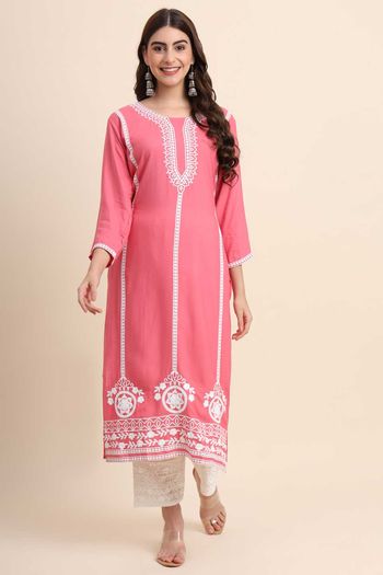 Rayon Kurti with Embroidery work KR054113500