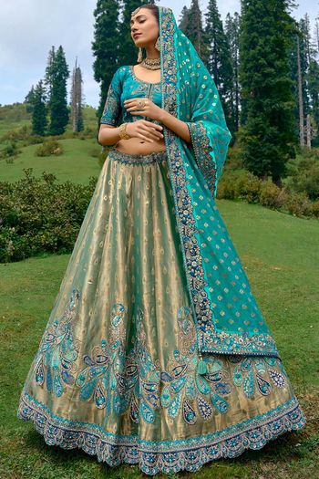 Zalak-G Organza Thread Work Lehenga Choli LD04470363 In Grey Colour