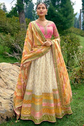 Silk Lehenga Choli With Heavy Thread Embroidery Work LD01353108