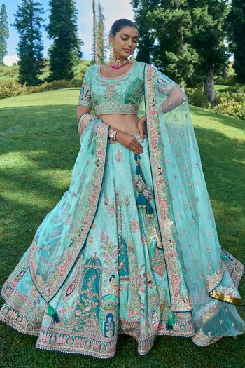 Viscose Silk Lehenga Choli With Heavy Thread Embroidery with Sequince Work LD01353079