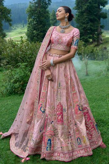 Viscose Silk Lehenga Choli With Heavy Thread Embroidery with Sequince Work LD01353080