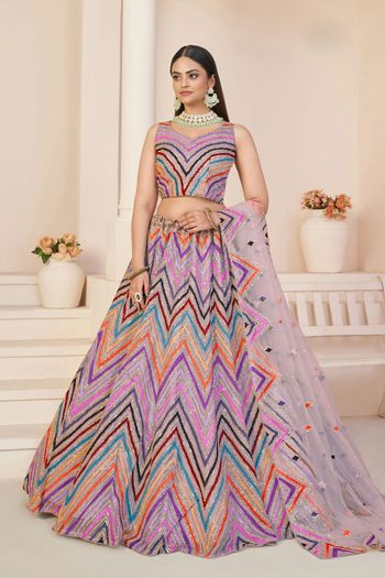 Buy Party Wear Grey Zari Embroidery Slub Cotton Ready To Wear Lehenga Choli  Online From Surat Wholesale Shop.