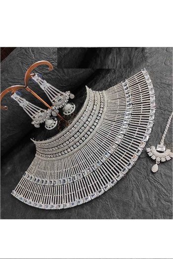 American Diamond Bridal Wear Heavy Choker NS05646756