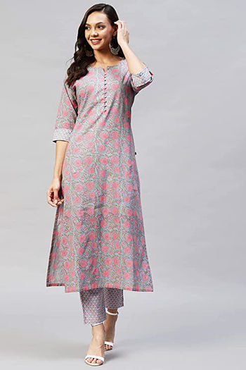 Cotton Printed Salwar Kameez SM054110805