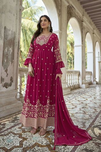 Faux Georgette Embroidery Salwar Kameez SM054112415