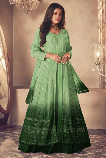 Faux Georgette Embroidery Suits SM054110557