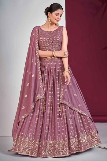 Georgette Sequence, Thread Lehenga Choli LD05646322