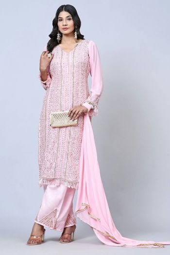 Georgette Embroidery Salwar Kameez SM054112359