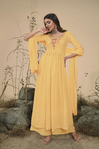 Georgette Embroidery Salwar Kameez SM054112378