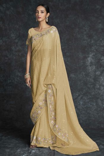 Georgette Embroidery Saree SR054112967