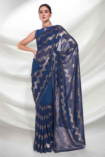 Georgette Embroidery Sarees SR054110782