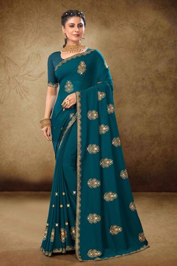 Georgette Embroidery Sarees SR054111491