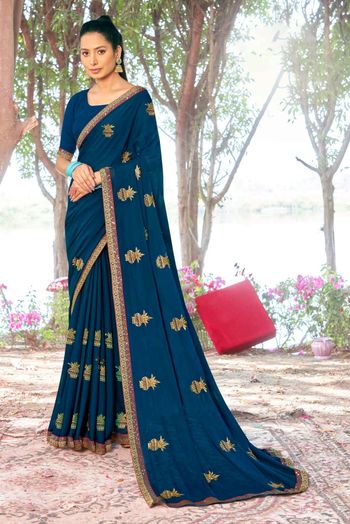 Georgette Embroidery Sarees SR054111498