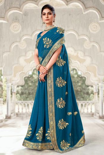 Georgette Embroidery Sarees SR054111512