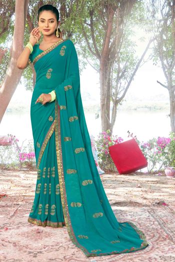 Georgette Embroidery Sarees SR054111501