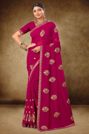 Georgette Embroidery Sarees SR054111492