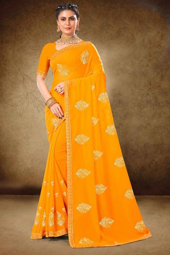 Georgette Embroidery Sarees SR054111488