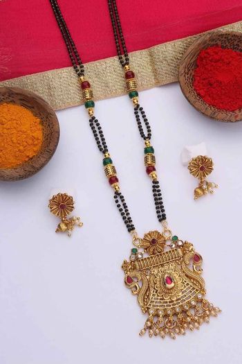 Gold Temple Mangalsutra NS054113036