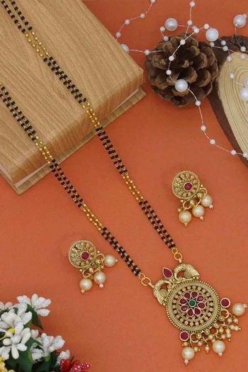 Gold Temple Mangalsutra NS054113038