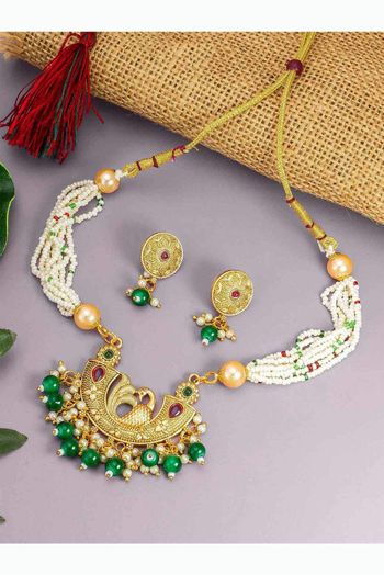 GreenPatwa Necklace Set NS054112989