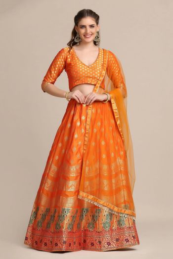 Jacquard Woven Lehenga Choli LD054112272