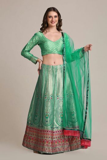 Jacquard Woven Lehenga Choli LD054112271