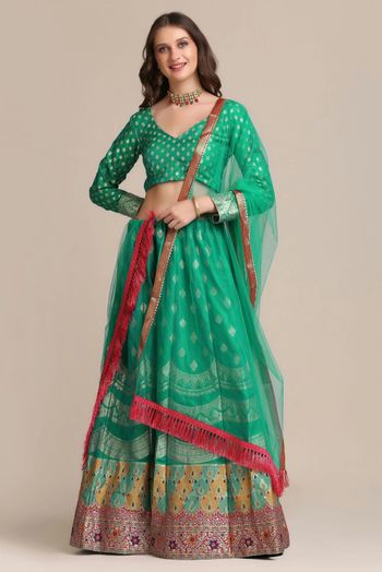 Jacquard Woven Lehenga Choli LD054112273