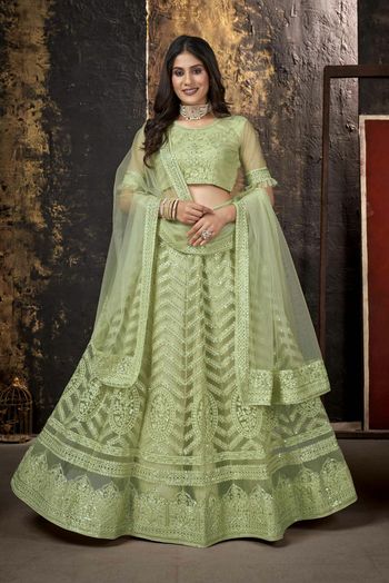 Net Embroidery Lehenga Choli LD054111443