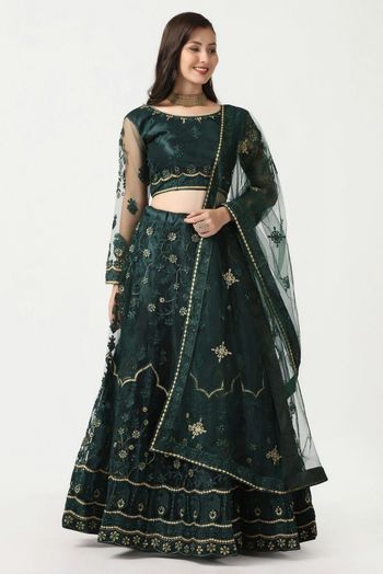 Net Embroidery Lehenga Choli LD054112288