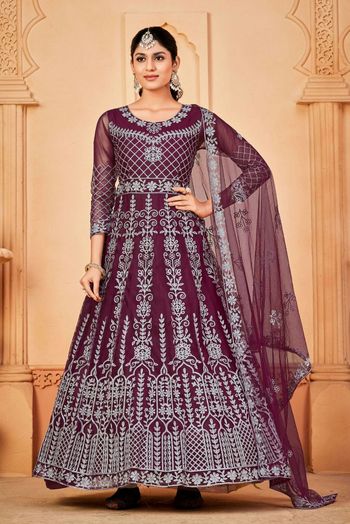 Net Embroidery Salwar Kameez SM054112345