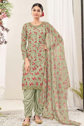 Net Embroidery Salwar Kameez SM054111953