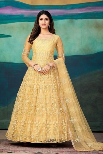 Net Embroidery Salwar Kameez SM054112351