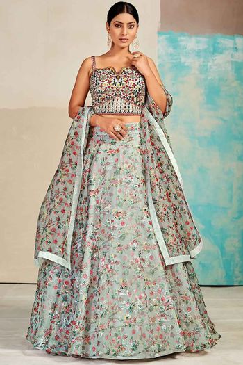 Organza Embroidery Lehenga Choli LD054111904