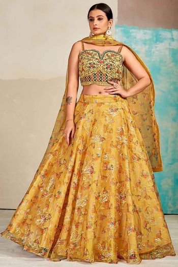 Organza Embroidery Lehenga Choli LD054111906