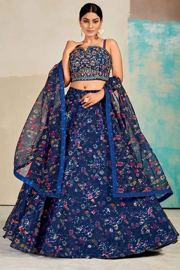 Organza Embroidery Lehenga Choli LD054111907