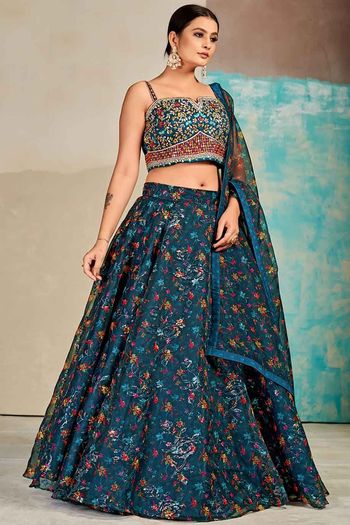 Organza Embroidery Lehenga Choli LD054111905