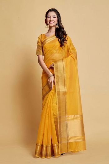 Organza Zari Work Sarees SR054112311