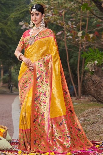 Paithani Silk Zari Work Sarees SR054112771